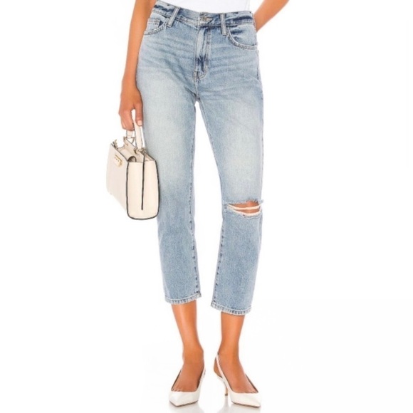 Current/Elliott Jeans The Vintage Cropped Slim in 2 Year Destroy Distressed 27 - Picture 1 of 14